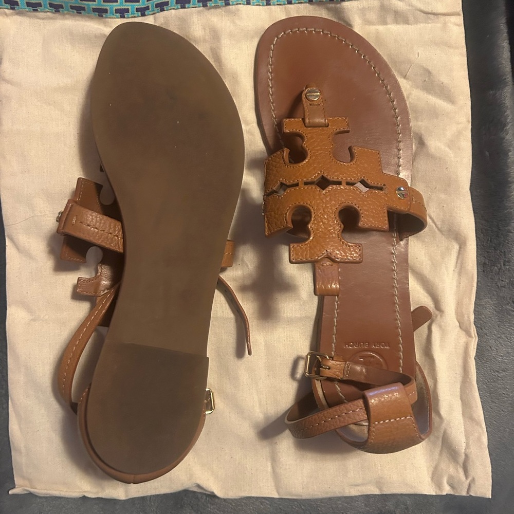 Tory Burch Tan Leather Sandals
